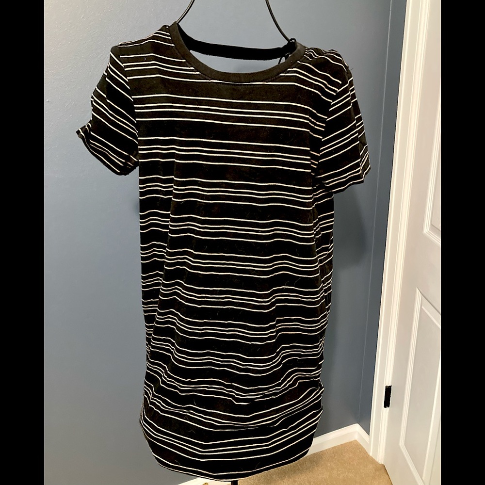 Black and Tan teeshirt dress